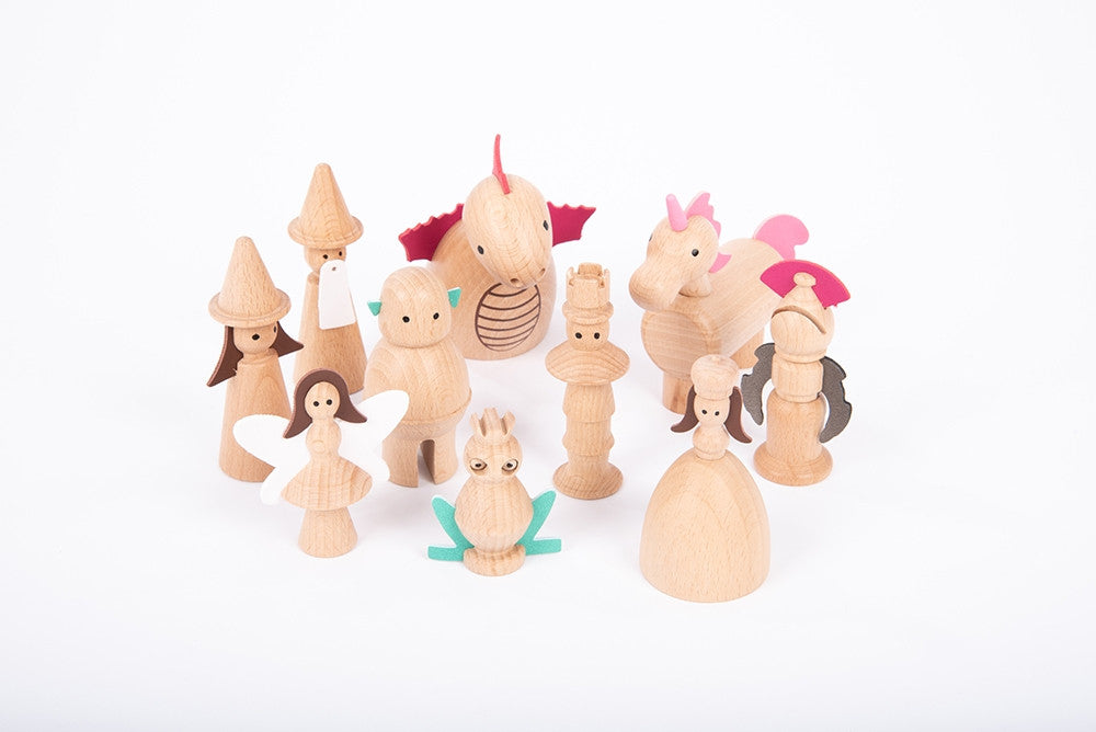 Wooden Enchanted Figures Pk10