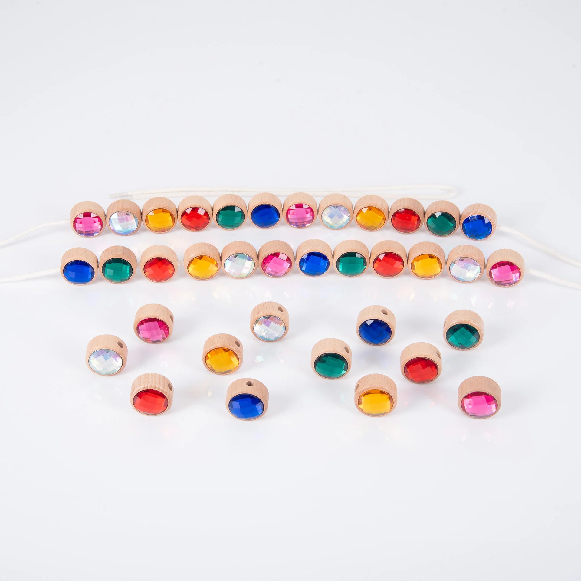 Wooden Lacing Jewels