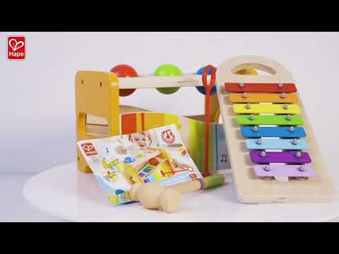Hape Pound Tap Bench With Slide Out Xylophone – Balancing Act Toys