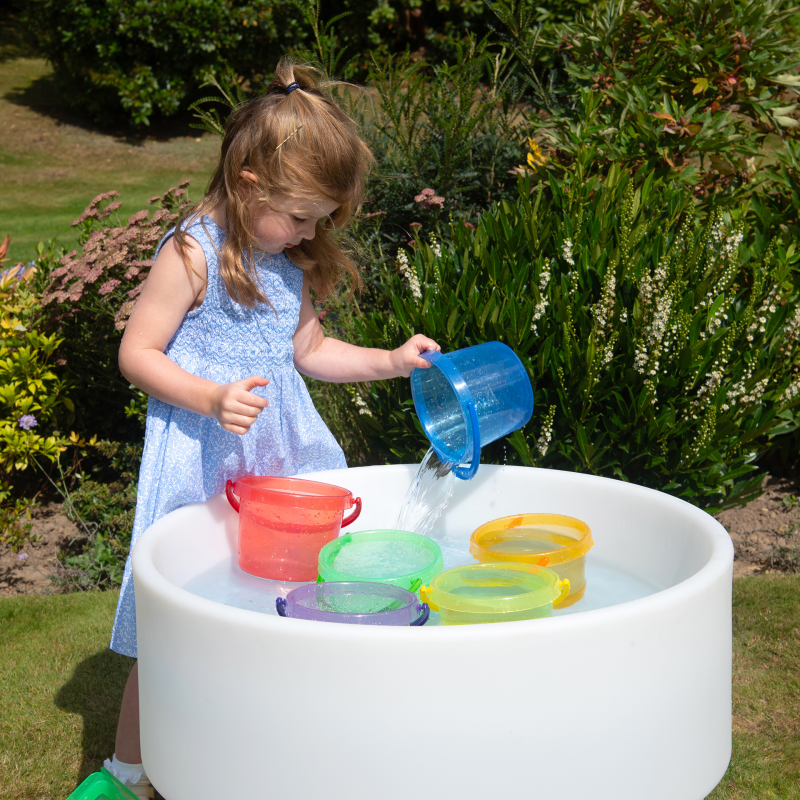 Translucent Colour Bucket Set - Pk6
