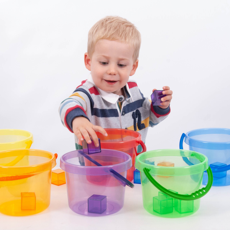 Translucent Colour Bucket Set - Pk6