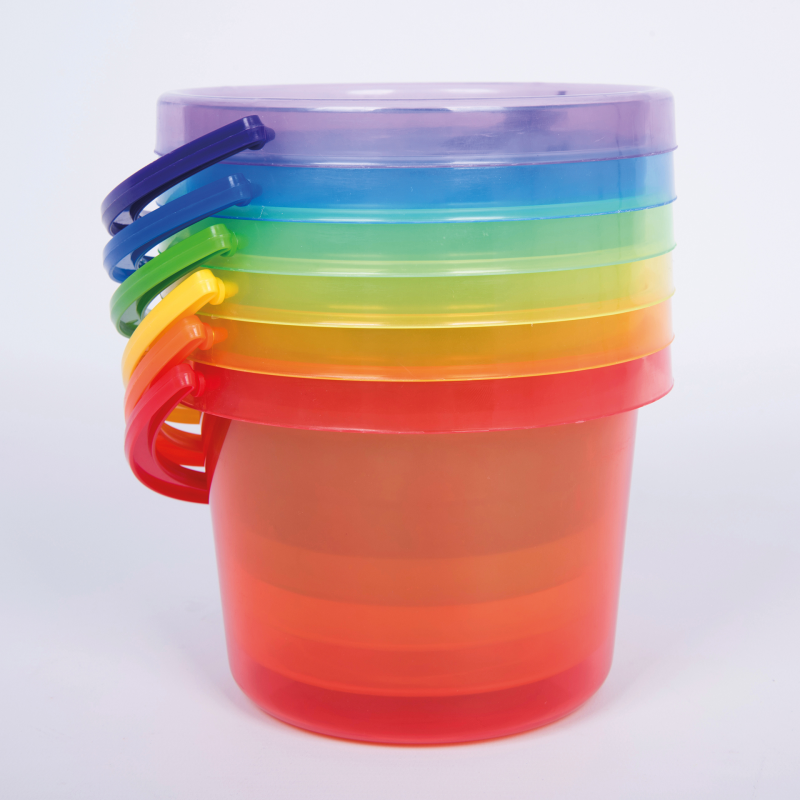 Translucent Colour Bucket Set - Pk6