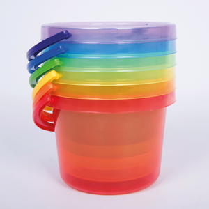 Translucent Colour Bucket Set - Pk6