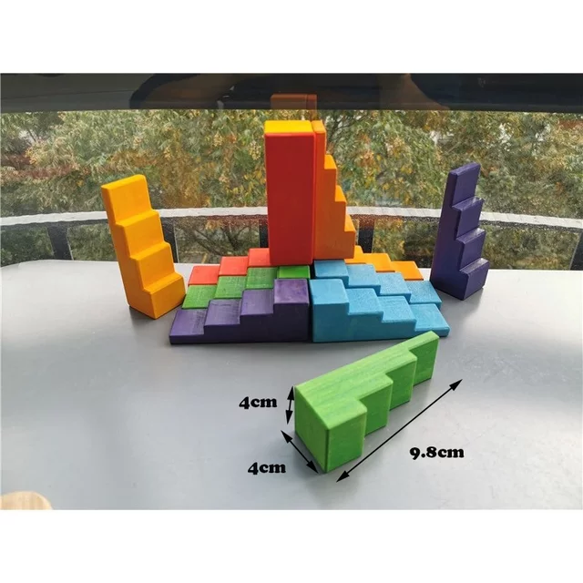 Rainbow Ladder Blocks – Balancing Act Toys