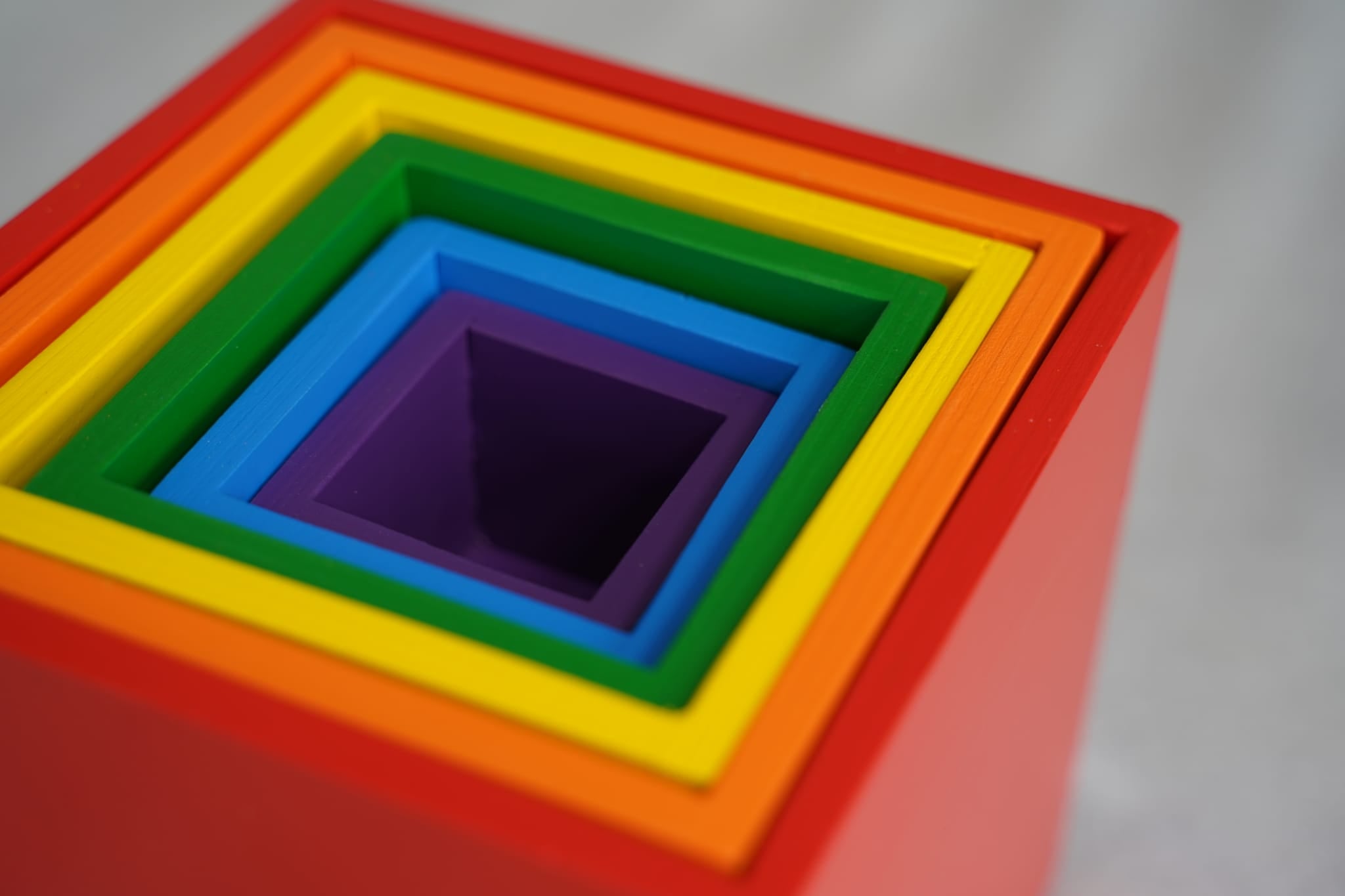 Stackable Cubes (Rainbow) – Balancing Act Toys